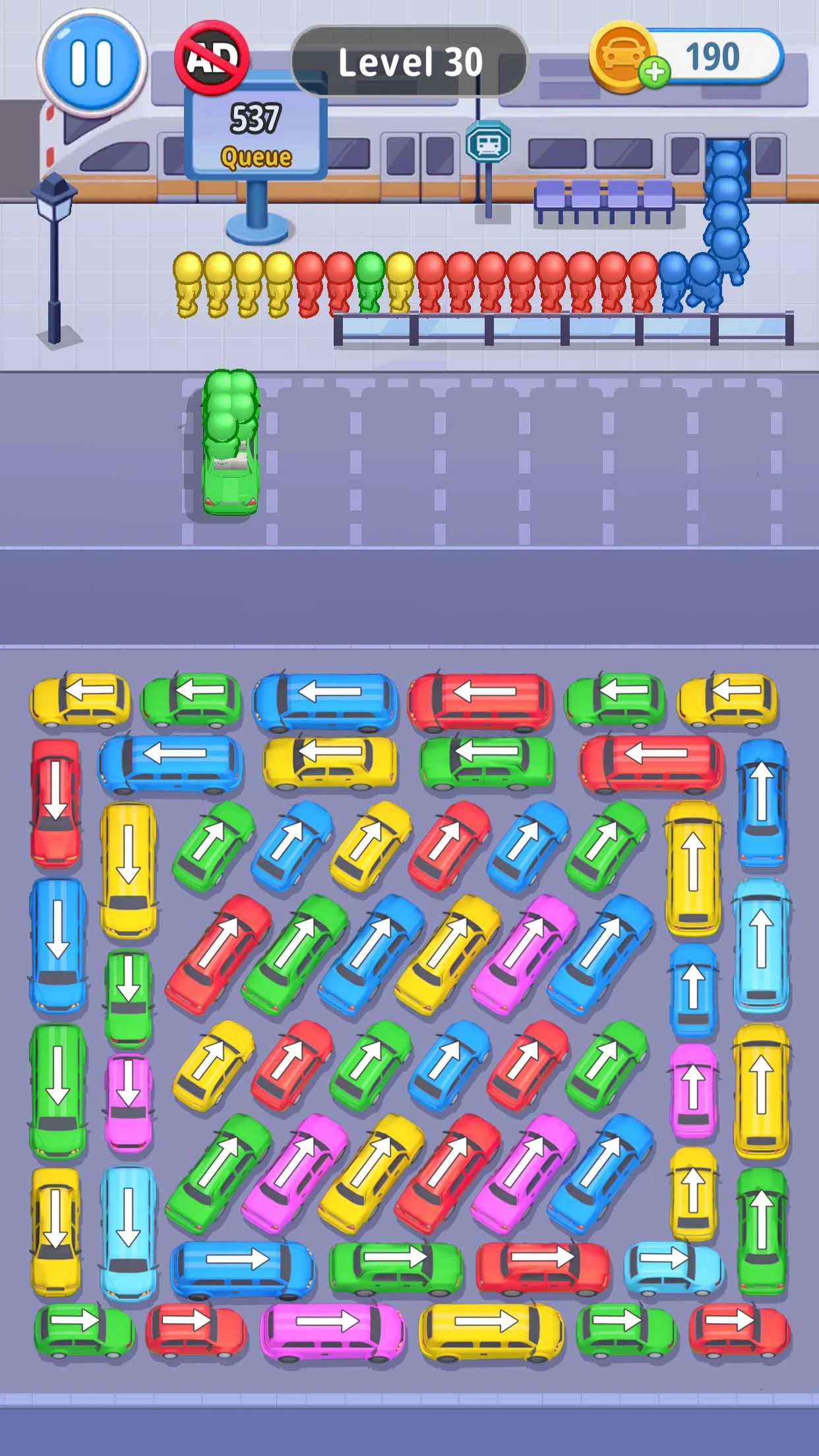 Gameplay screenshot of Car Jam Solver